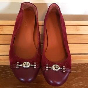 Coach leather and suede ballet flat